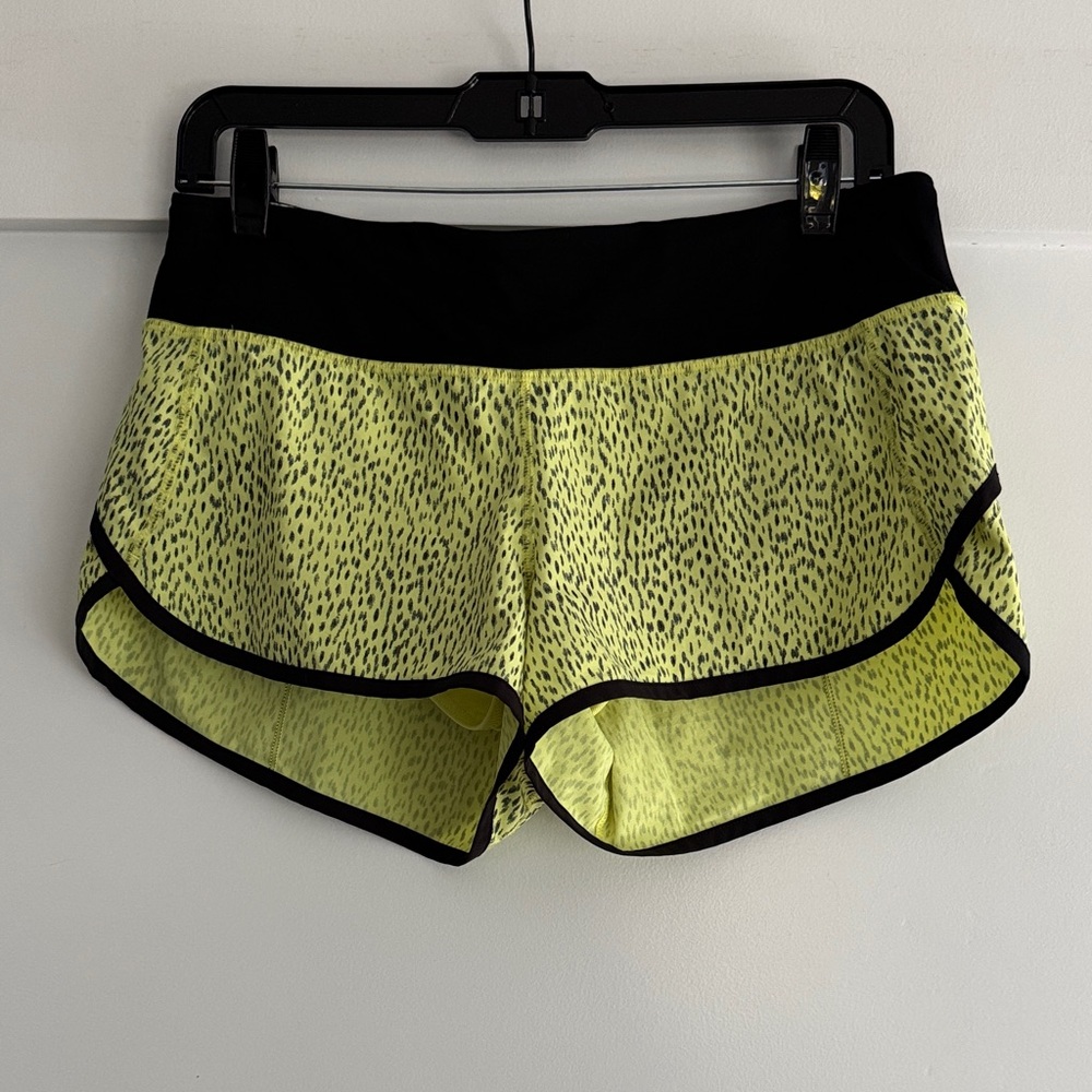 Lululemon Athletica Yellow and Black Athletic Shorts